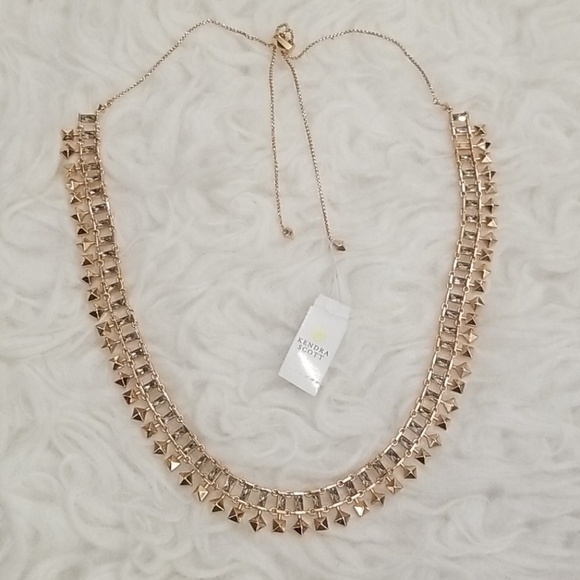 💕KENDRA SCOTT💕 Oscar Rose Gold Choker Necklace Blush Crystal NWT - Picture 11 of 14